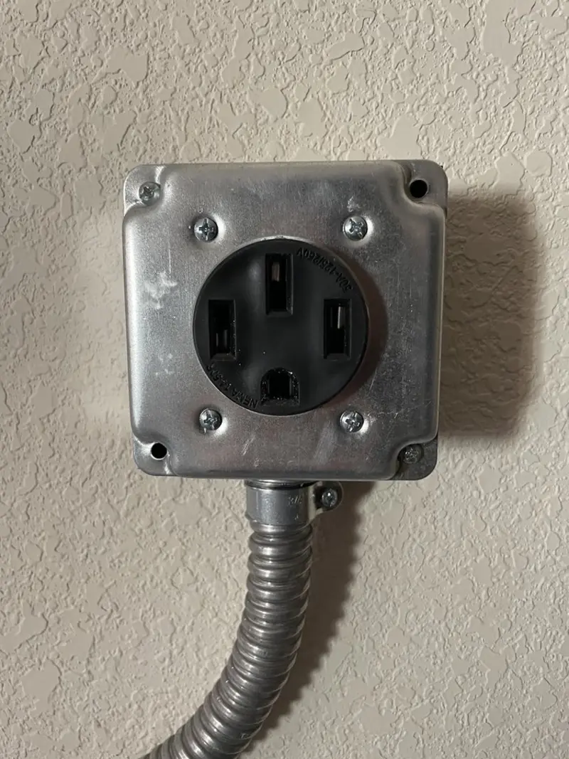 NEMA 14-50 outlet installed for Smart Home Electrical in Blackwell